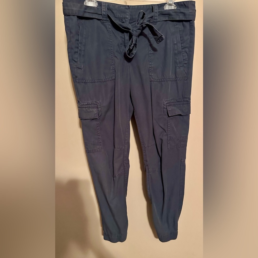 LOFT sky blue belted Cargo Joggers size 6
